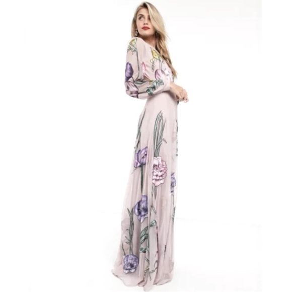 ASOS Dresses & Skirts - ASOS EDITION Floral Embroidered Maxi Dress Dress with Open Back | Size 8